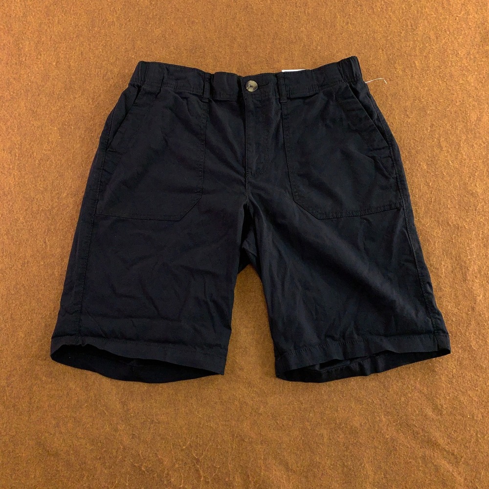 Sonoma Women Size Medium Black Mid Rise Bermuda Utility Shorts NWT
